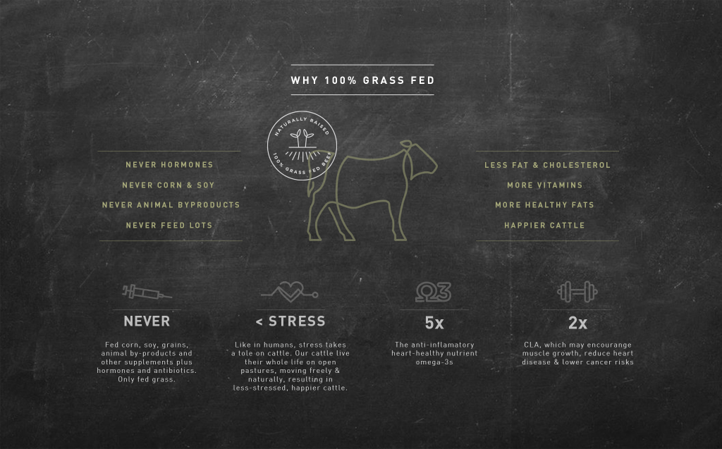 What is in grass fed beef